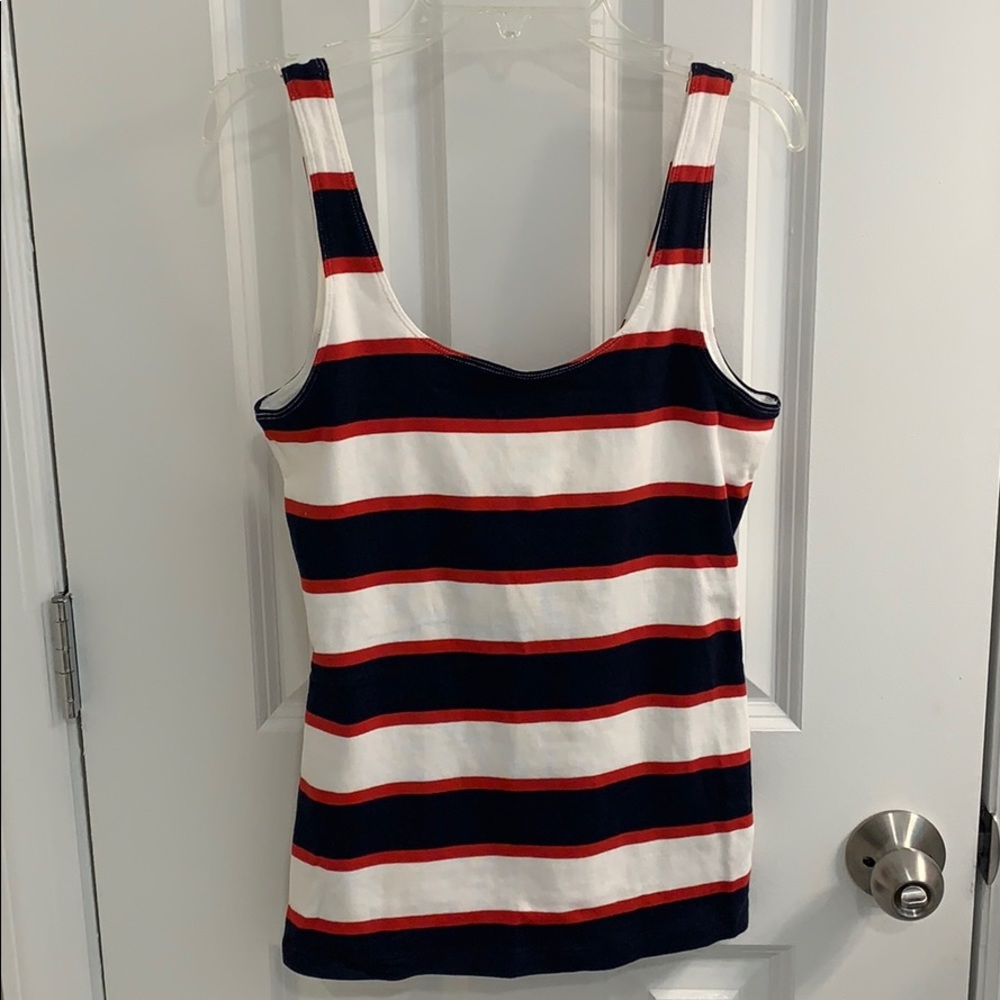 Red, white, and blue tank